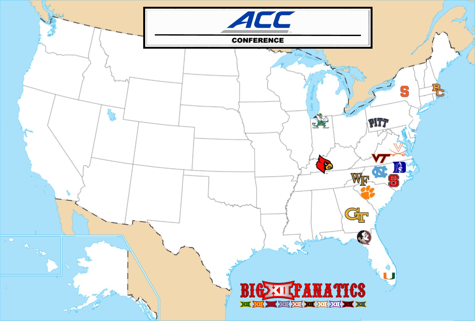 big 12 conference map